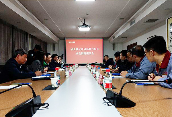 河北省统计局局长杨景祥一行到我公司调研